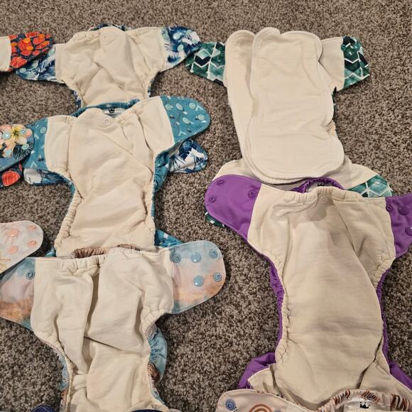 Bundle of 13 Petite Crown Reusable Cloth Diapers - Different Types - Picture 11 of 15